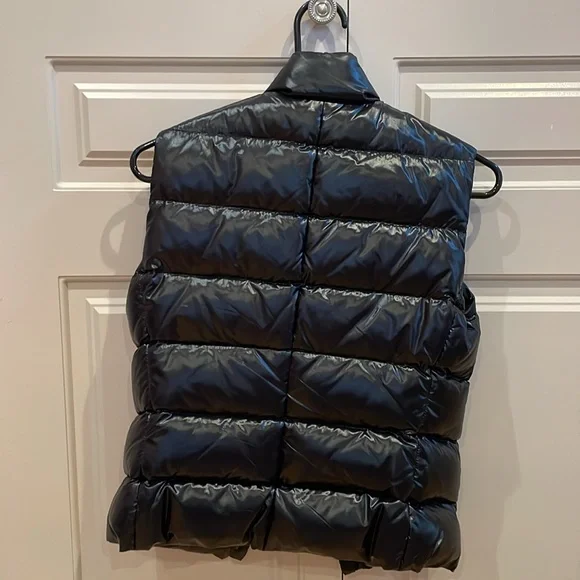 Navy Moncler Quilted Down Puffer Vest